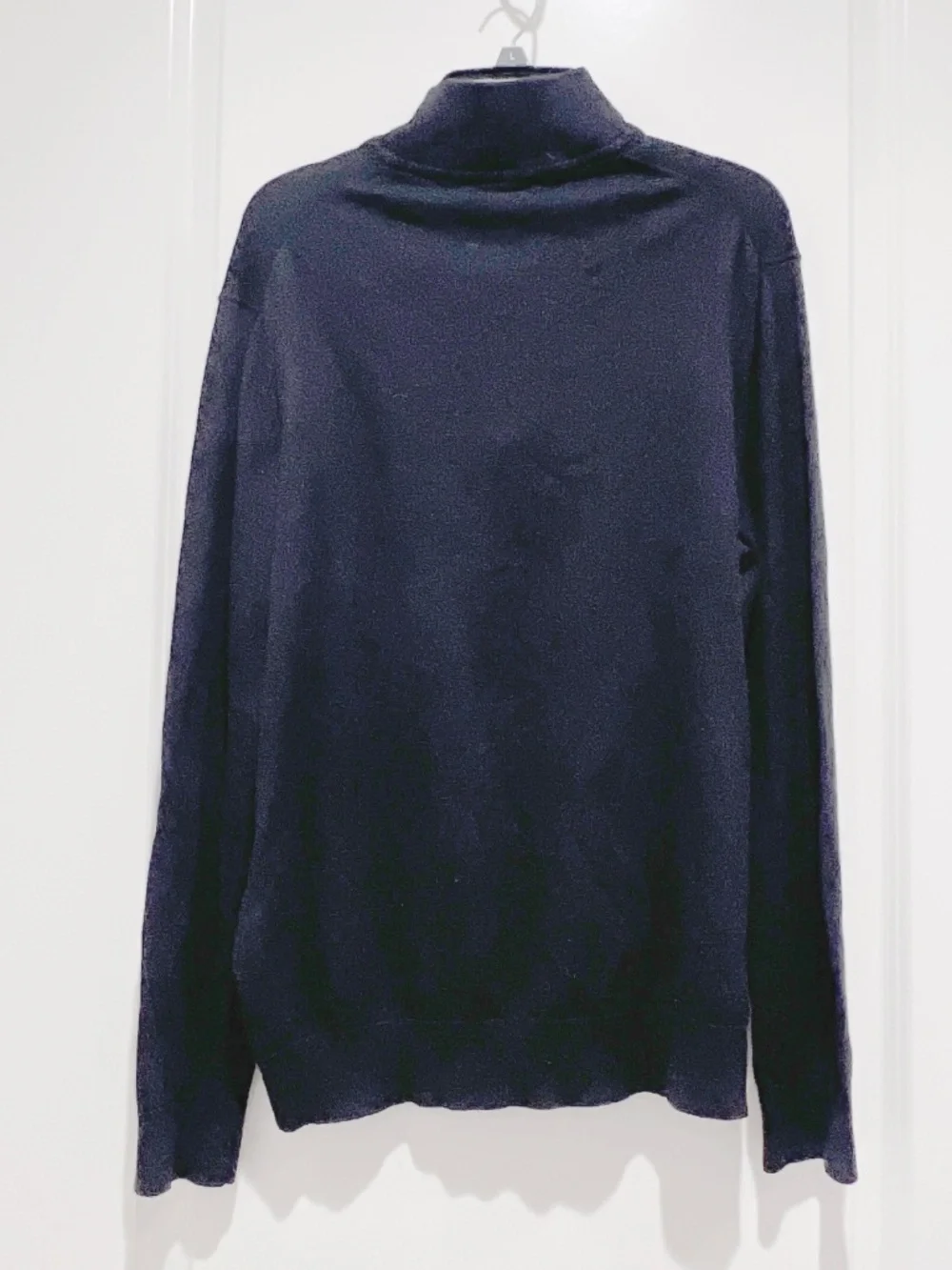 Banana Republic Men XL Black Gray Pima Cotton Cashmere 1/4 Zip Pullover Sweater